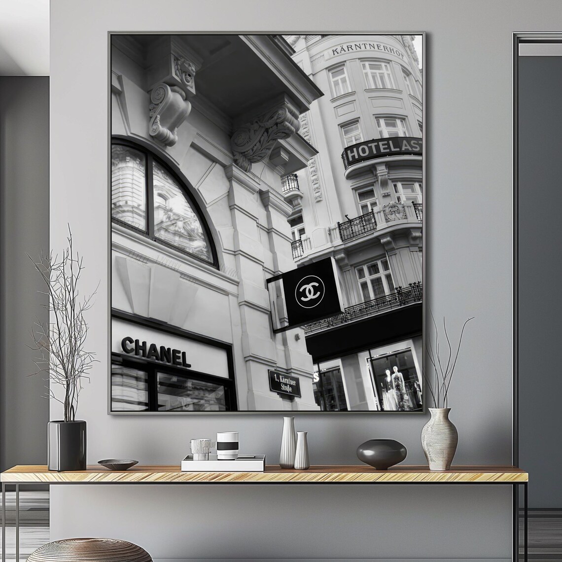 Chanel Kärntner Strasse Vienna Boutique Black And White Fashion Poster - Image 4