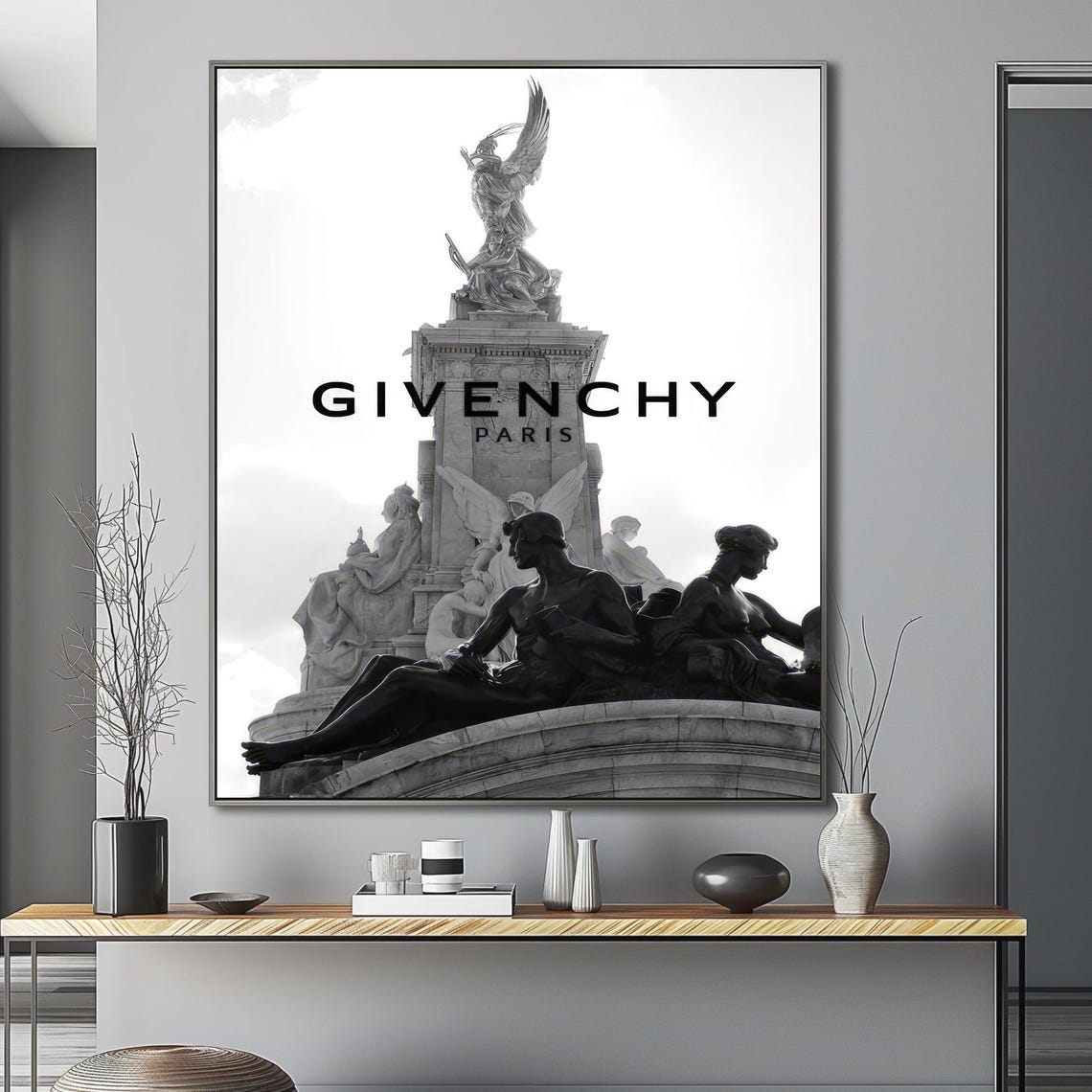 Givenchy Paris Black And White Angel Monument Luxury Fashion Poster - Image 5