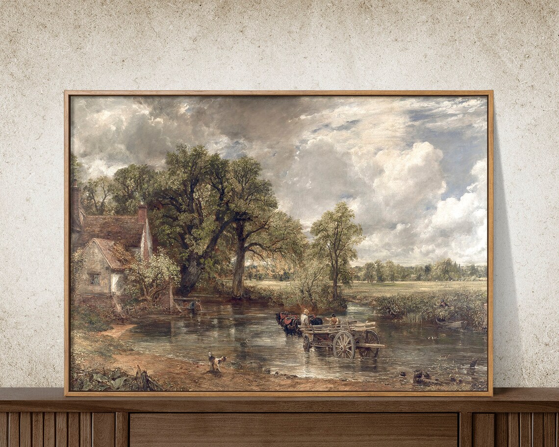 Vintage Landscape Oil Painting, Rustic Home Decor - Image 3
