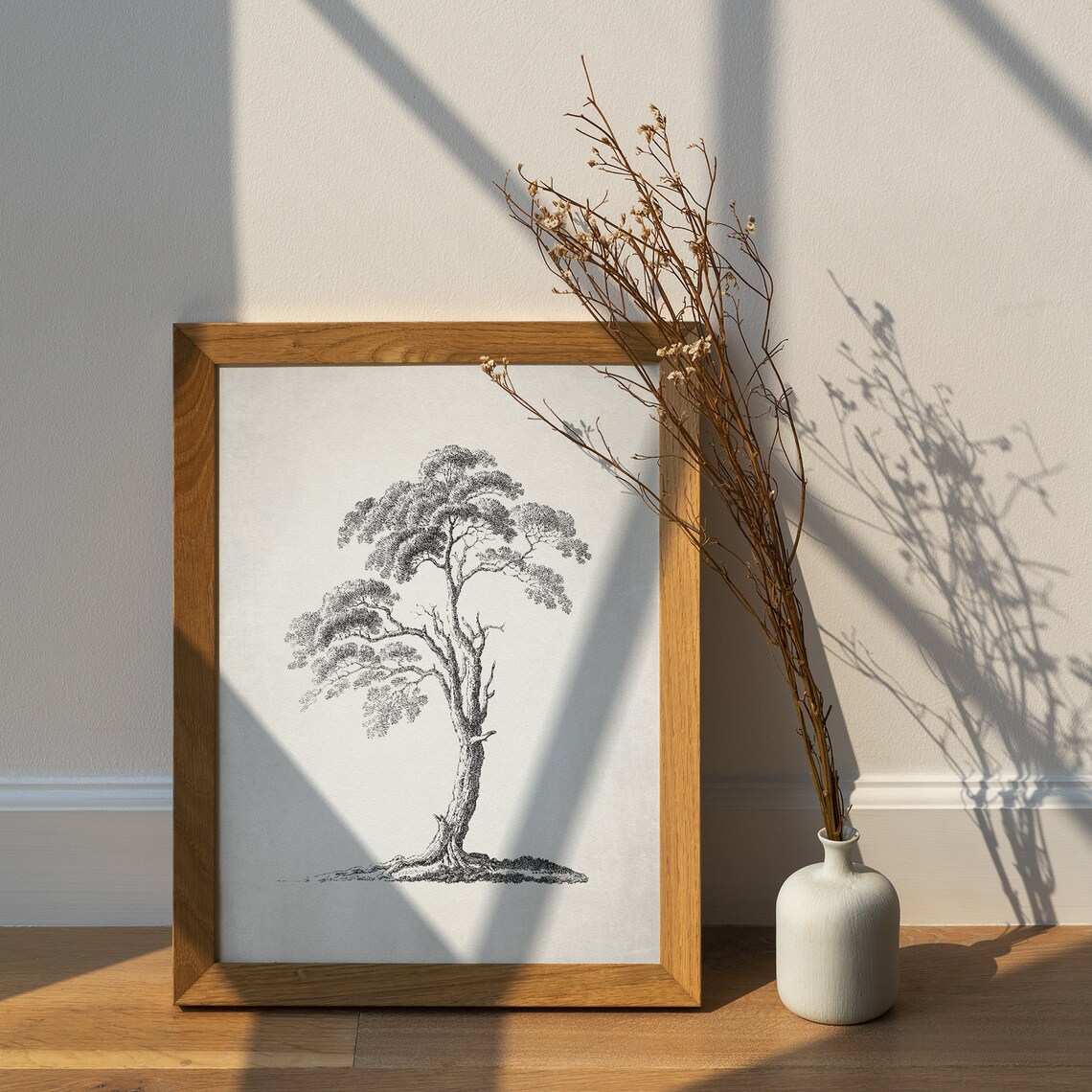 Antique Tree Sketch, Vintage Neutral Art Print - Image 3