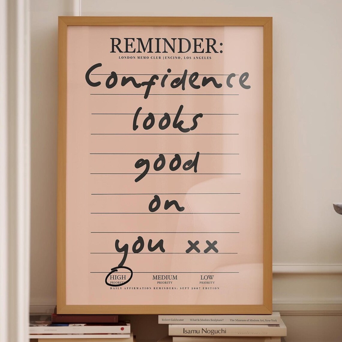 Confidence Looks Good On You Handwritten Affirmation Quote Poster