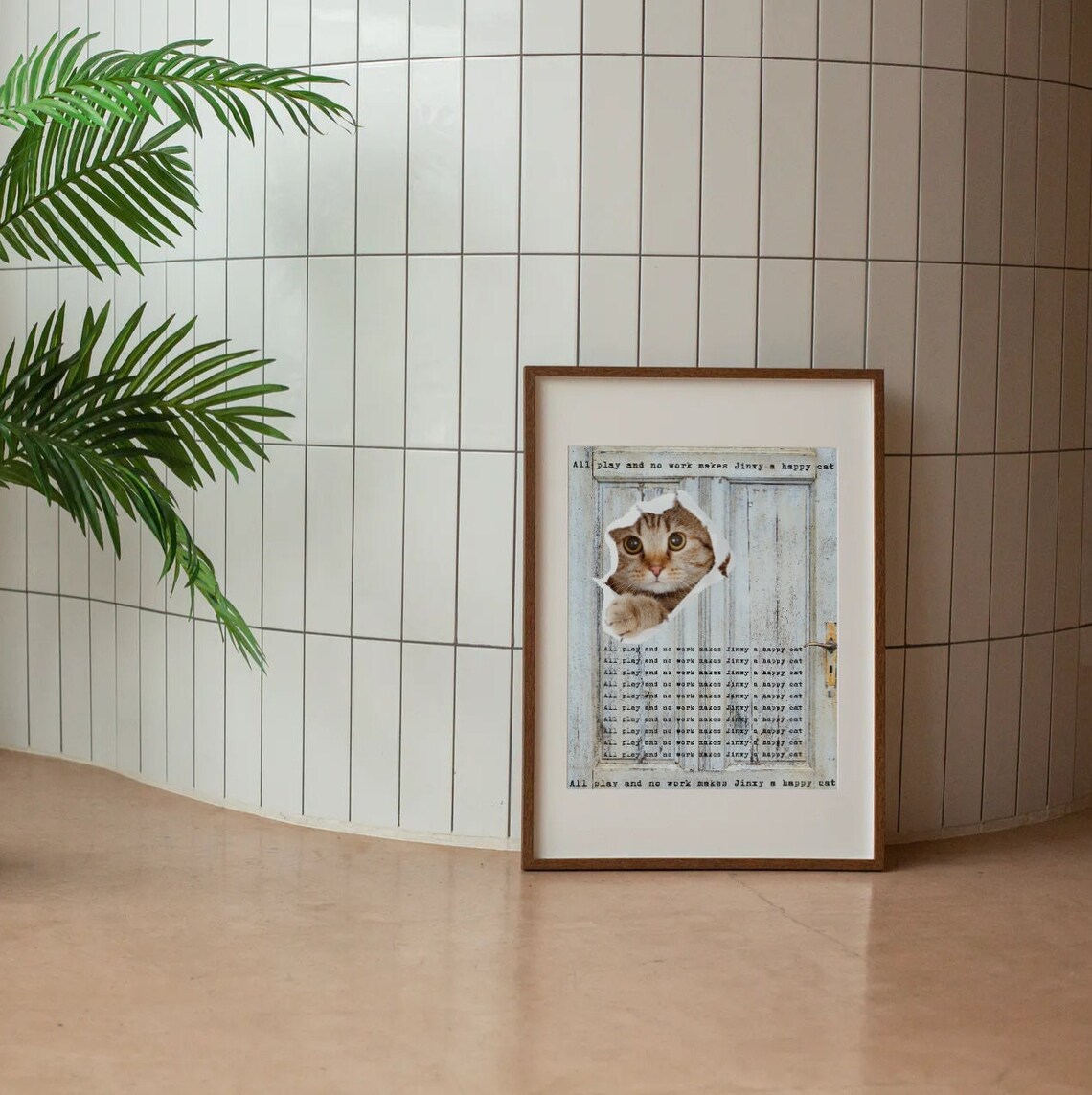 Funny Cat Jinxy Breaking Through Door Play on The Shining Poster - Image 4