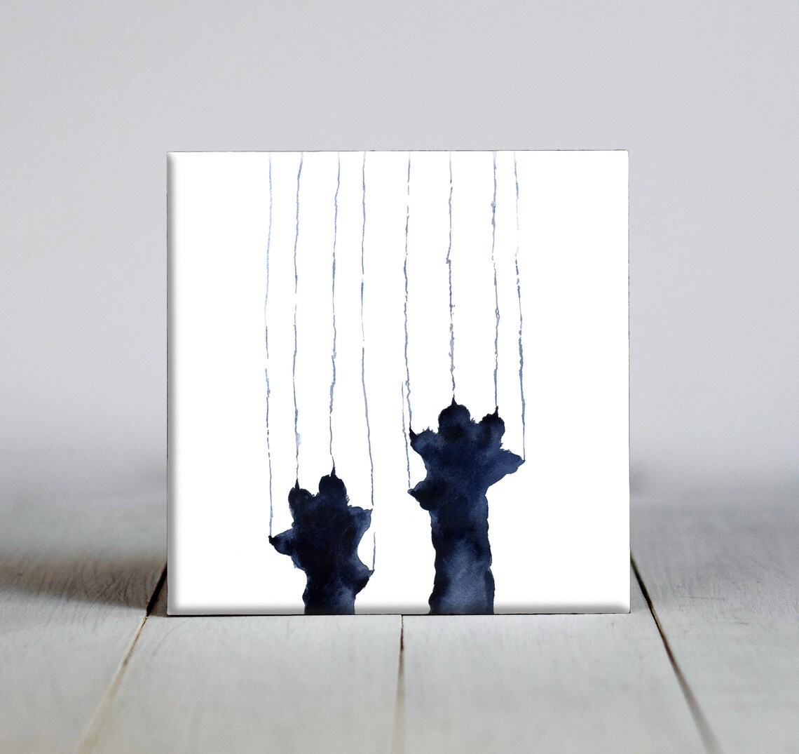Naughty Black Cat Decorative Cat Art Print for Pet Lovers