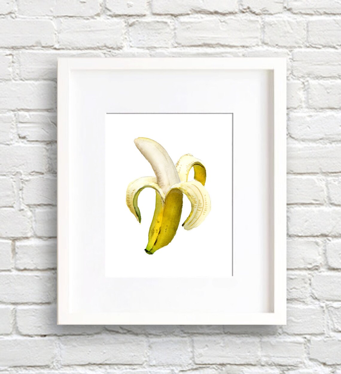 Banana Art Print Wall Decor Watercolor Painting