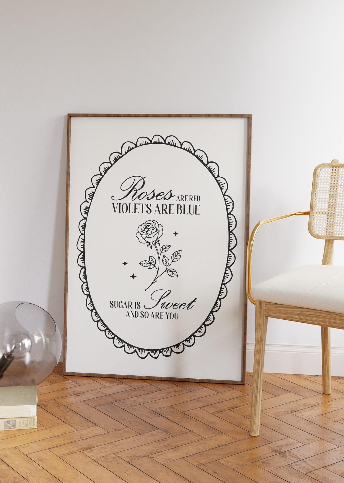 Roses Are Red Violets Are Blue Sweet Romantic Love Quote Poster - Image 4
