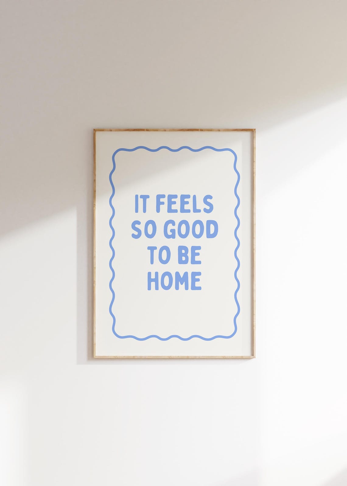 It Feels So Good To Be Home Blue Typography Cozy Quote Wall Art - Image 2