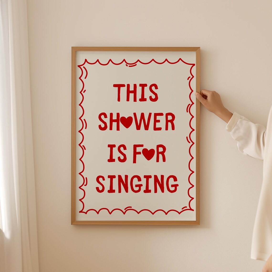 This Shower Is For Singing Funny Bathroom Wall Art - Image 2