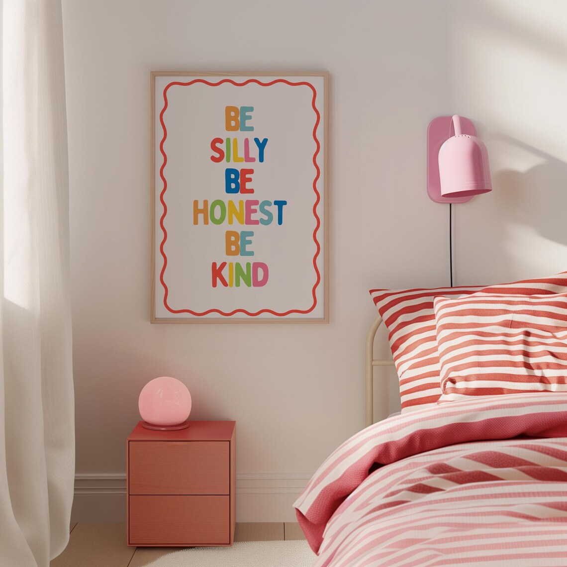 Be Silly Be Honest Be Kind Quote Art Print - Image 3