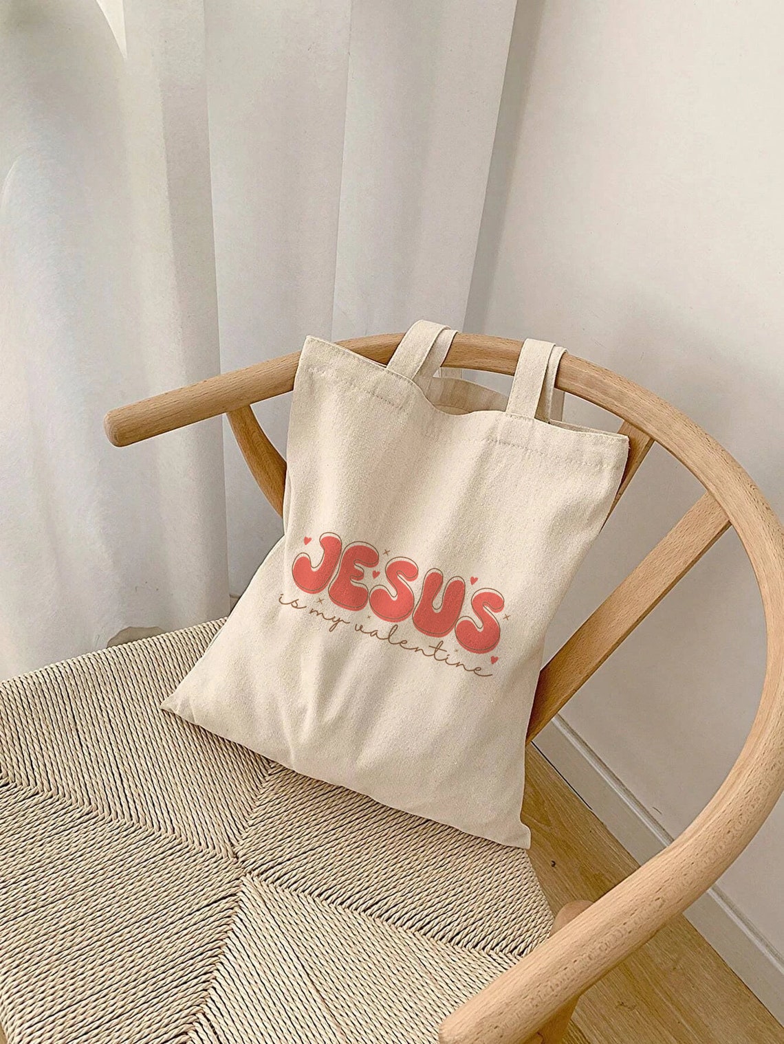 Jesus Is My Valentine Retro Red Bubble Letter Faith Love Poster - Image 3