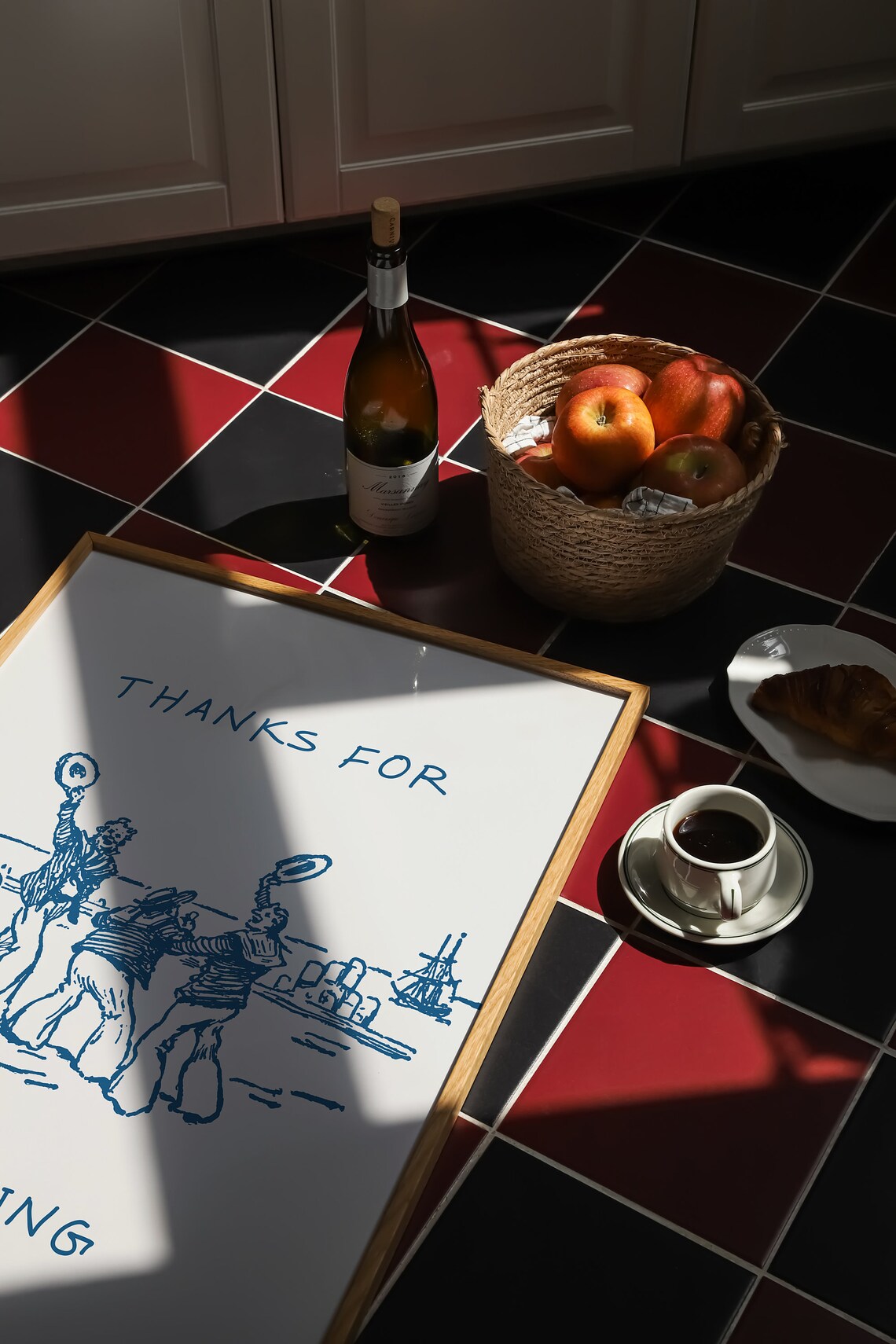 Thanks For Coming Navy Blue Vintage Sailor Poster - Image 3