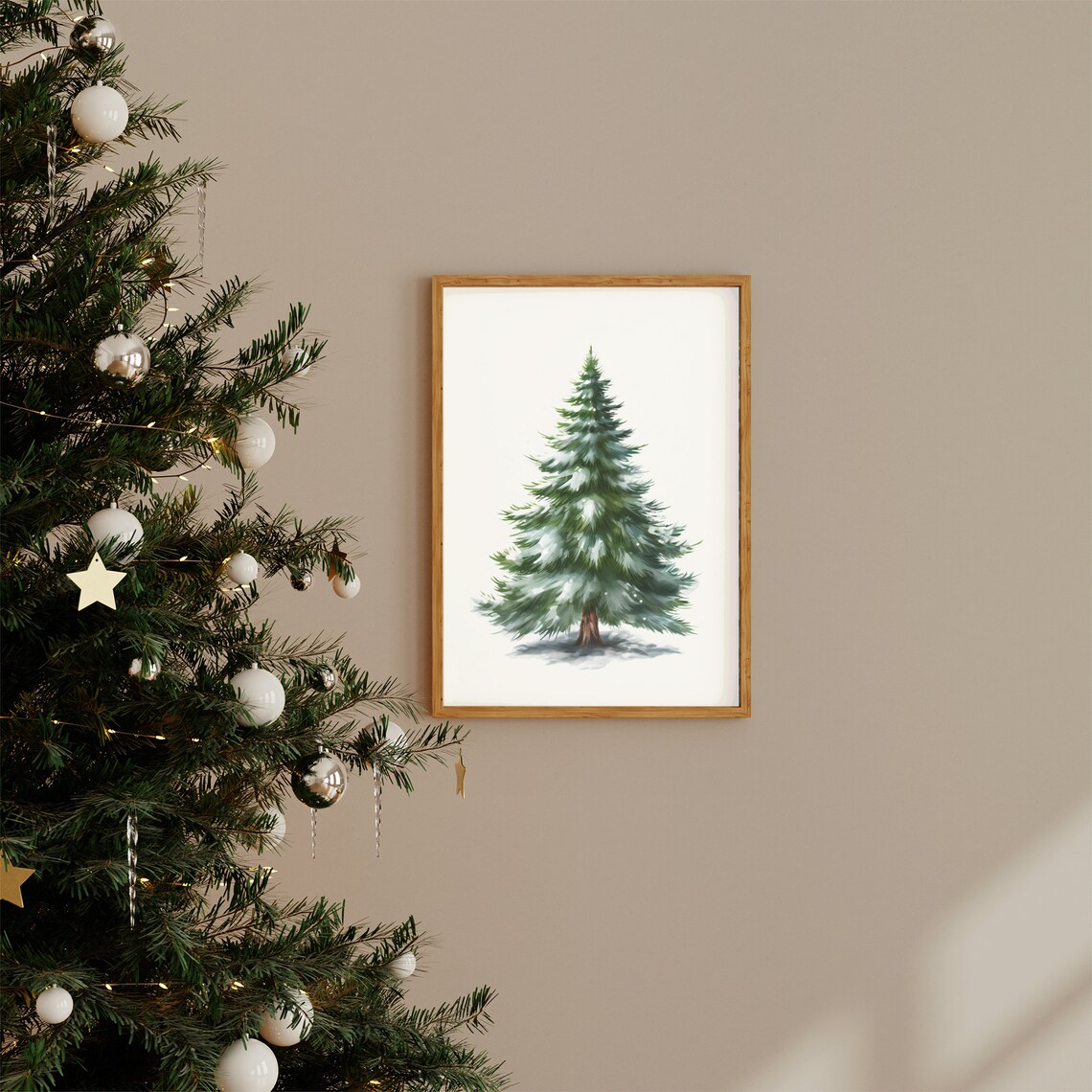 Christmas Tree Print, Vintage Style Winter Wall Art - Image 2