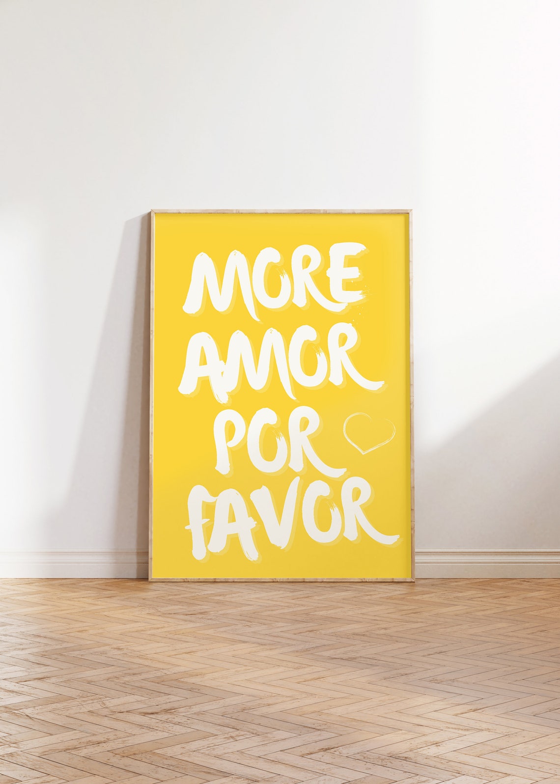 More Amor Por Favor Yellow Sunshine Typography Love Quote Poster - Image 2