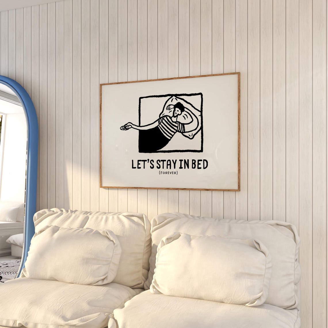 Lets Stay In Bed Forever Lazy Cozy Snuggly Night In Quote Poster - Image 5