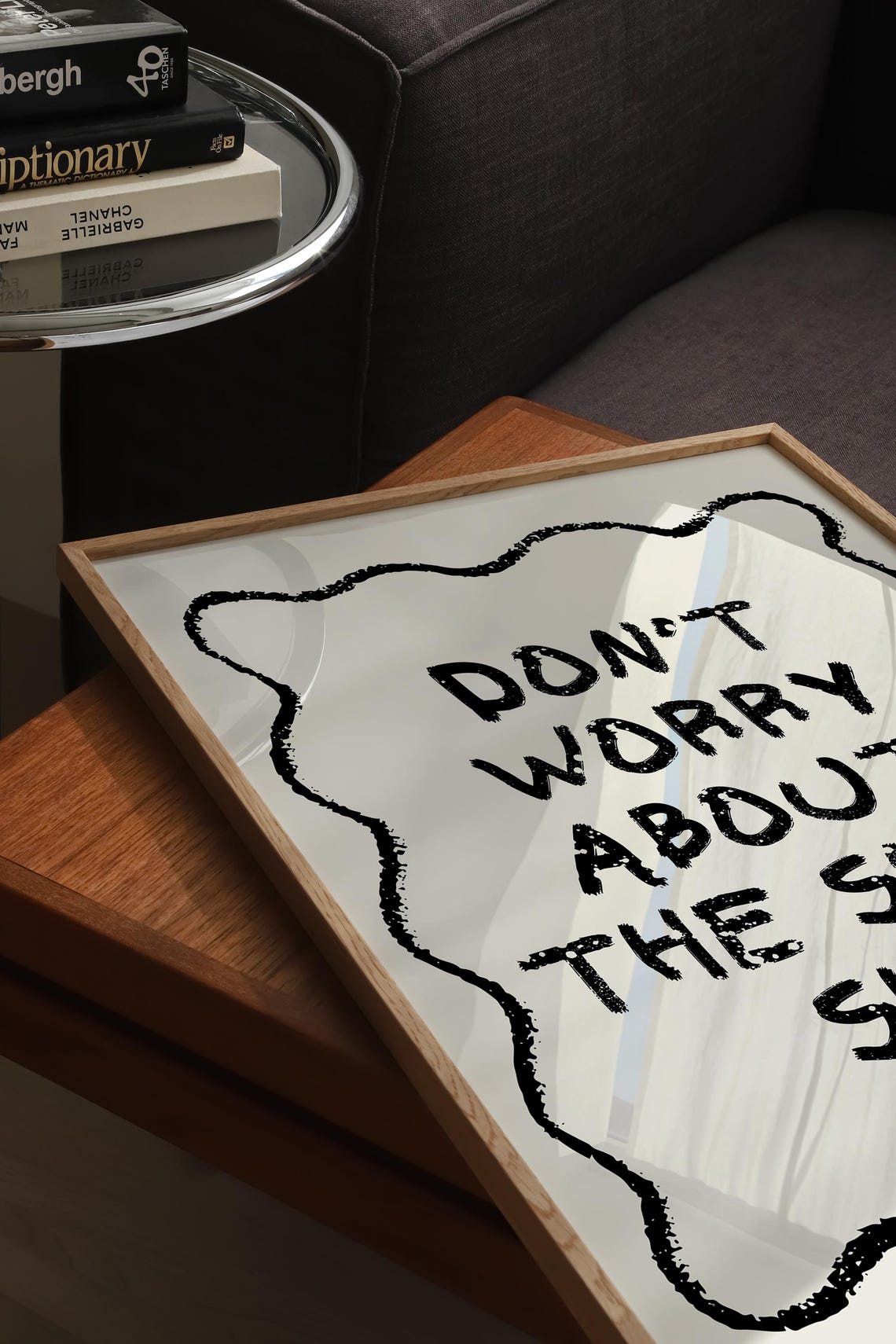 Dont Worry About The Silly Shit Hand Lettered Chalk Border Poster - Image 2