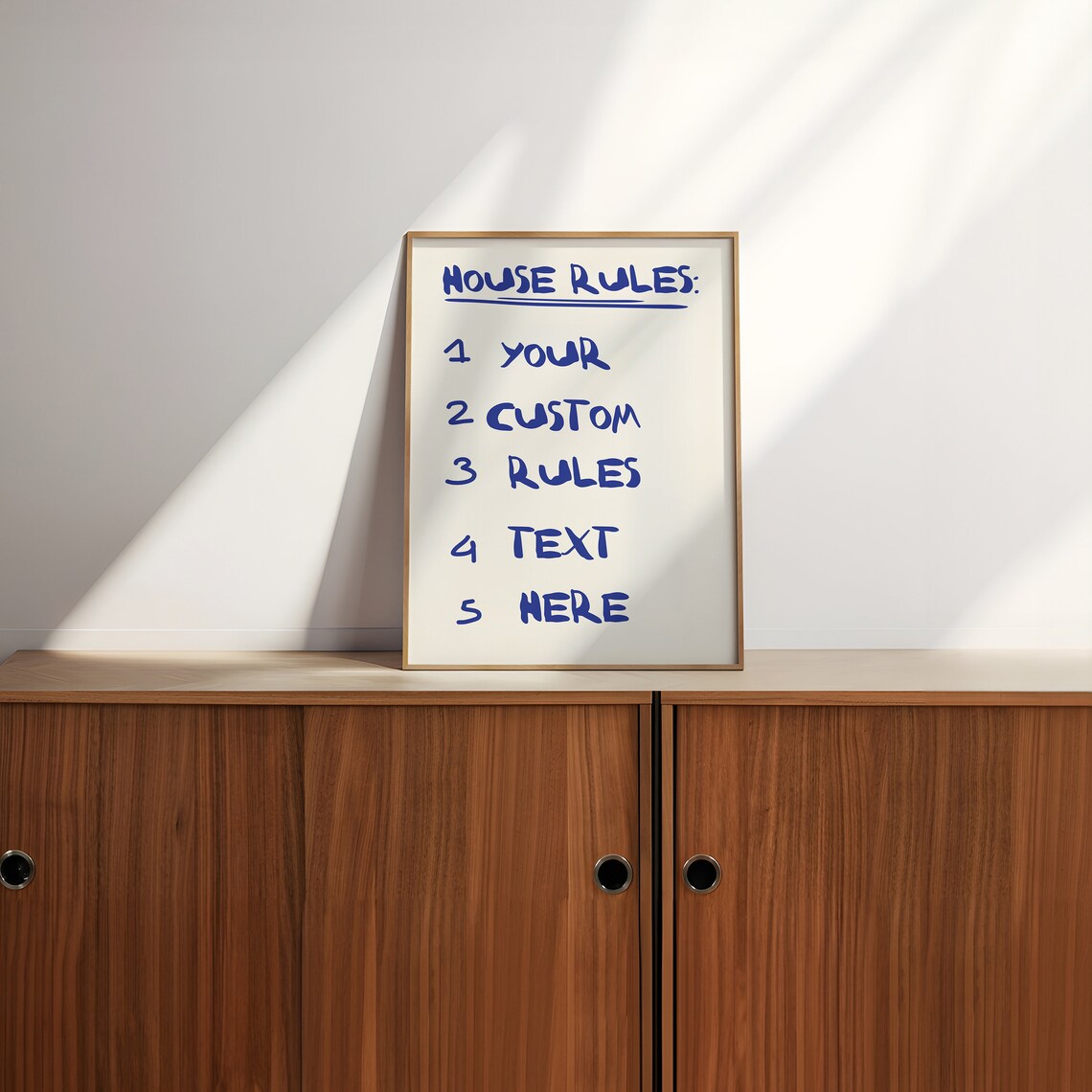 Custom Home Rules Handwritten Apartment Art Print - Image 2