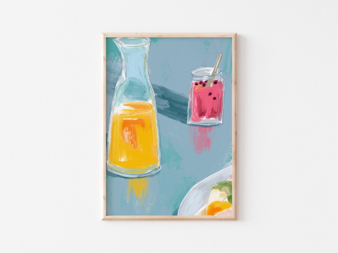 Kitchen Wall Art, Maximalist Retro Food Print - Image 2