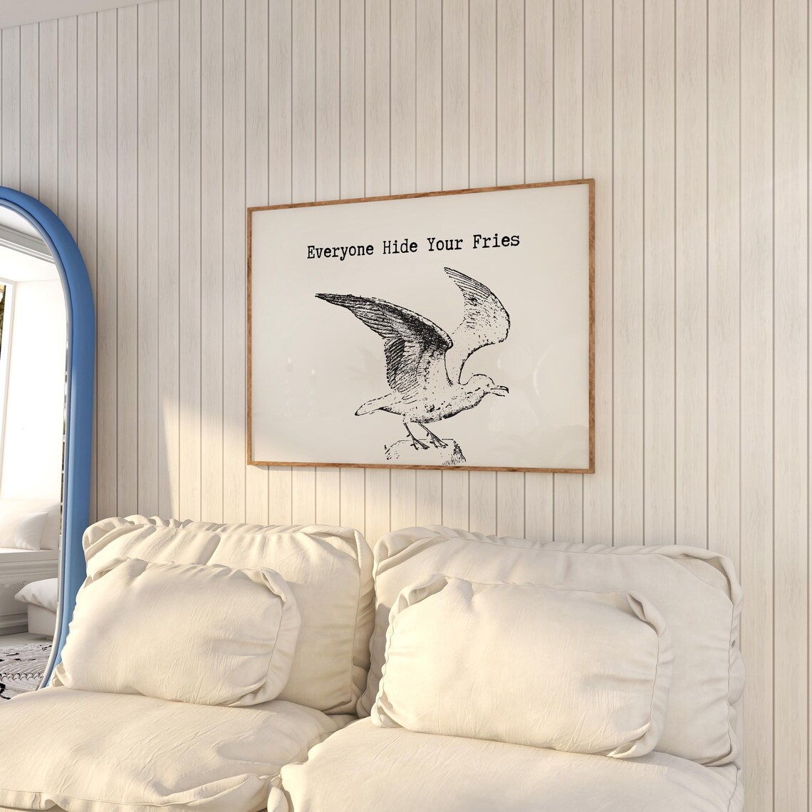 Vintage Seagull Print, Retro Coastal Wall Art - Image 5