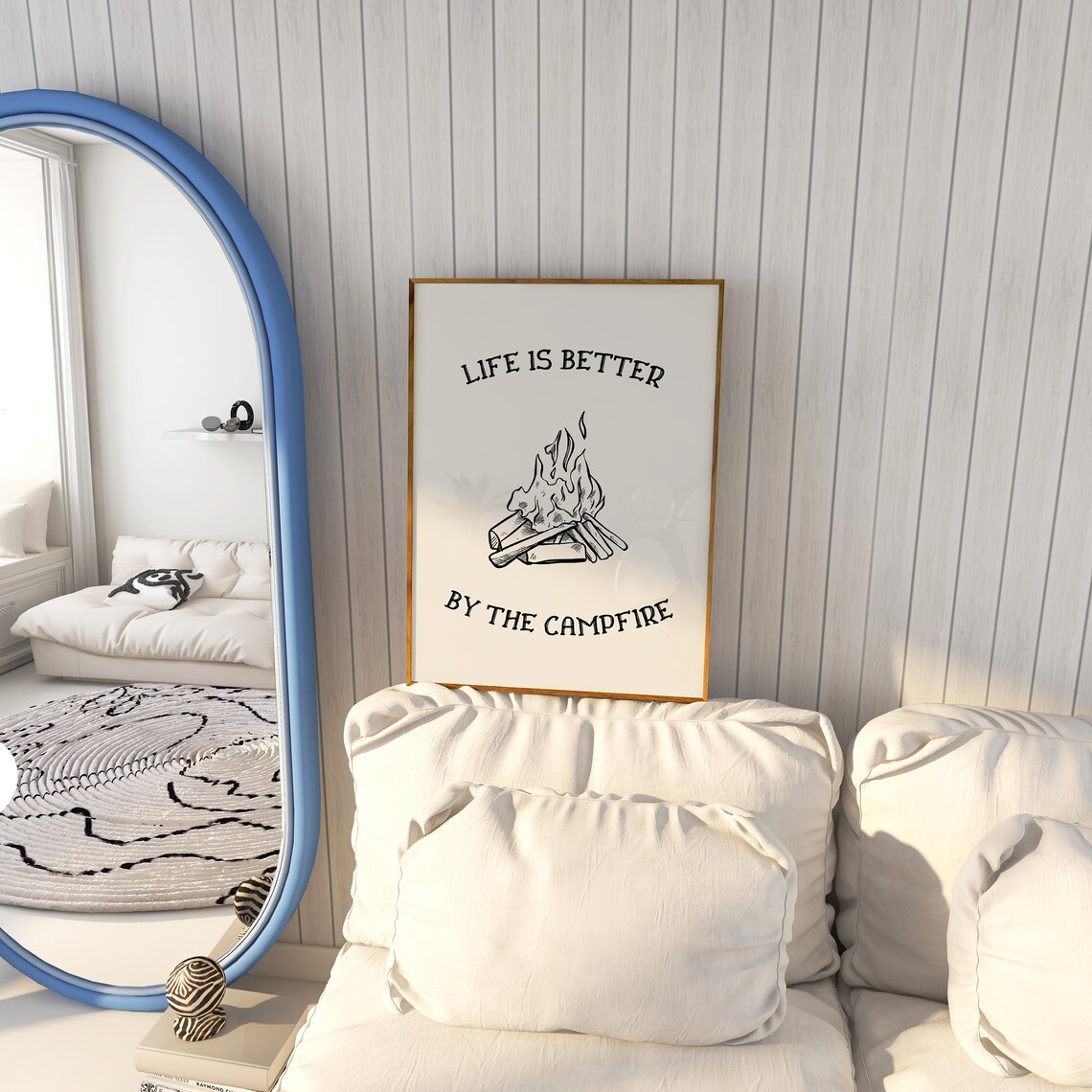 Life Is Better By The Campfire Vintage Camping Art Print - Image 5