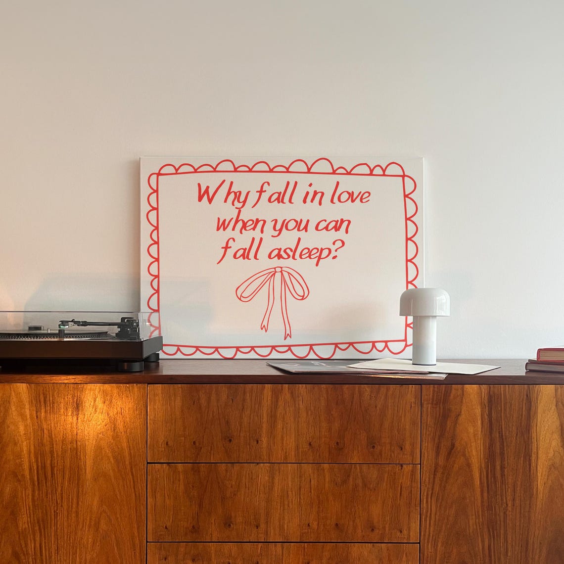 Why Fall In Love When You Can Fall Asleep Funny Quote Poster - Image 2