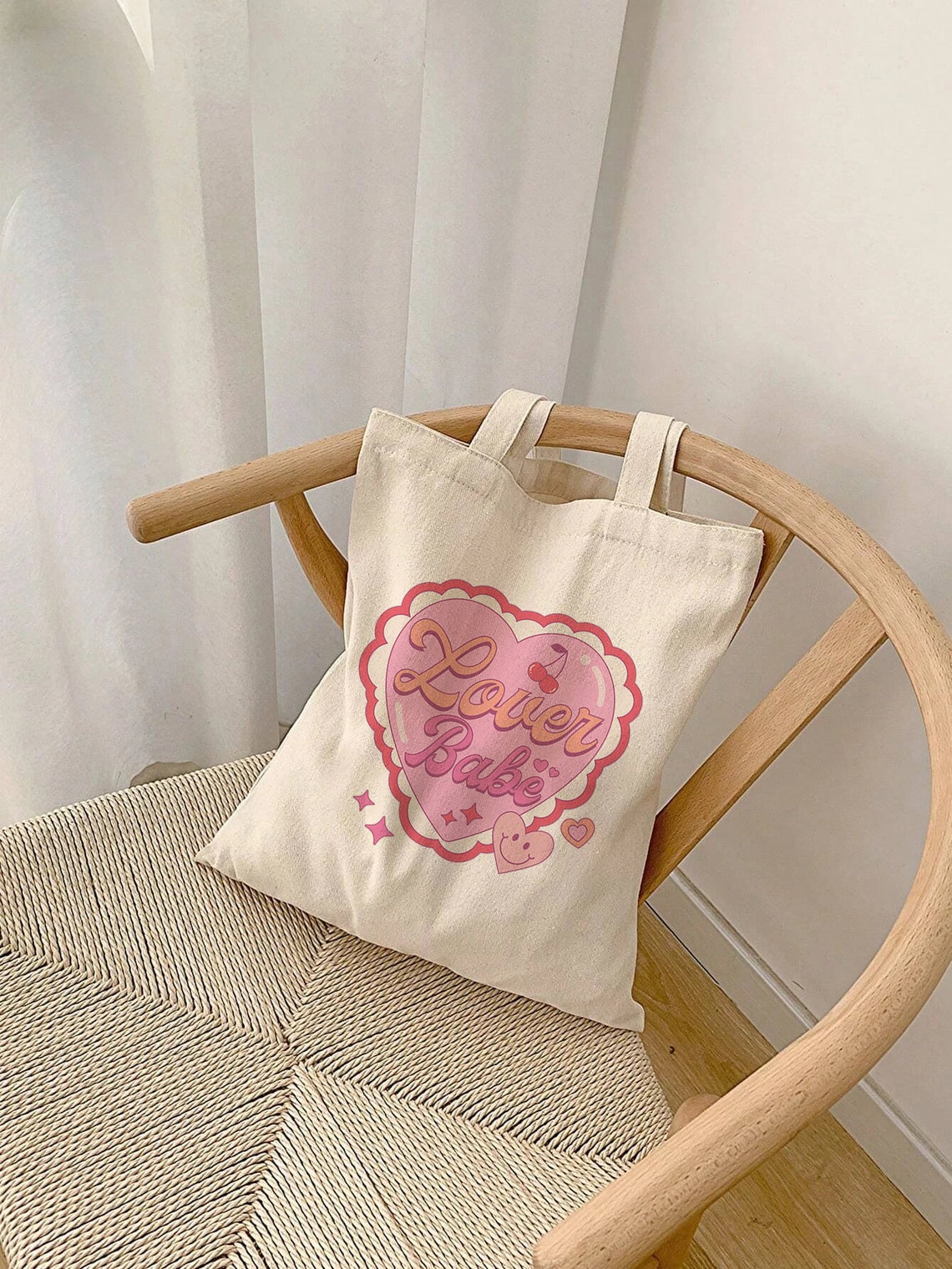 Lover Babe Pink Scalloped Heart With Cherry Valentine Poster - Image 3
