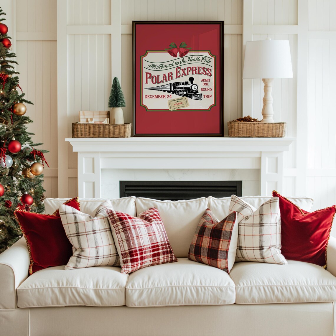 Polar Express North Pole Ticket Vintage Christmas Train Sign Poster - Image 4