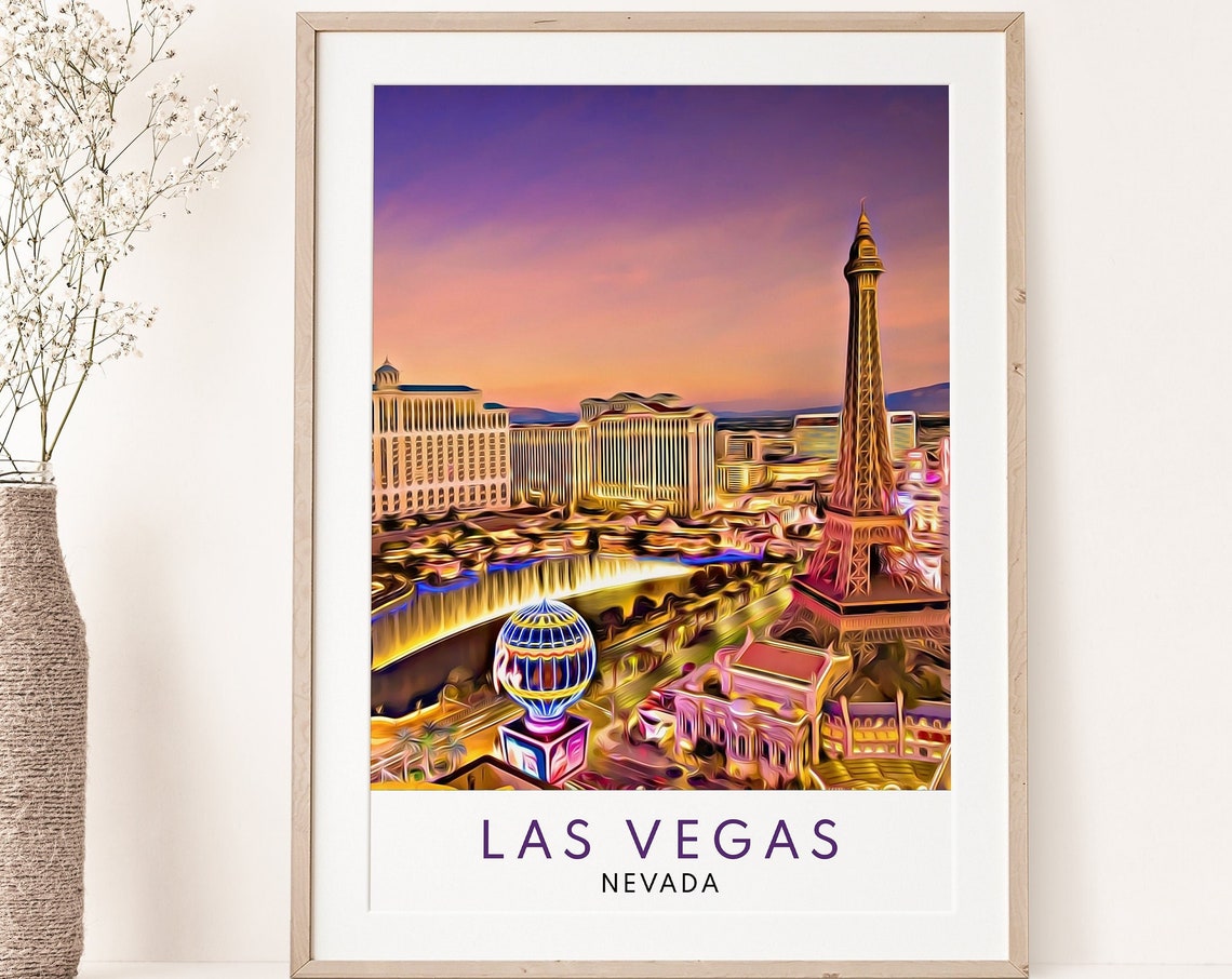 Las Vegas Print Las Vegas Art Nevada Print Nevada Wall Art Las Vegas City Print Las Vegas Wall Art Poster Las Vegas Nevada Travel