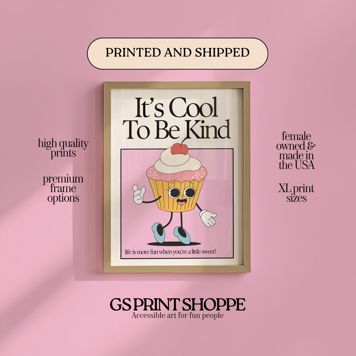 Cool To Be Kind Vertical Art Print