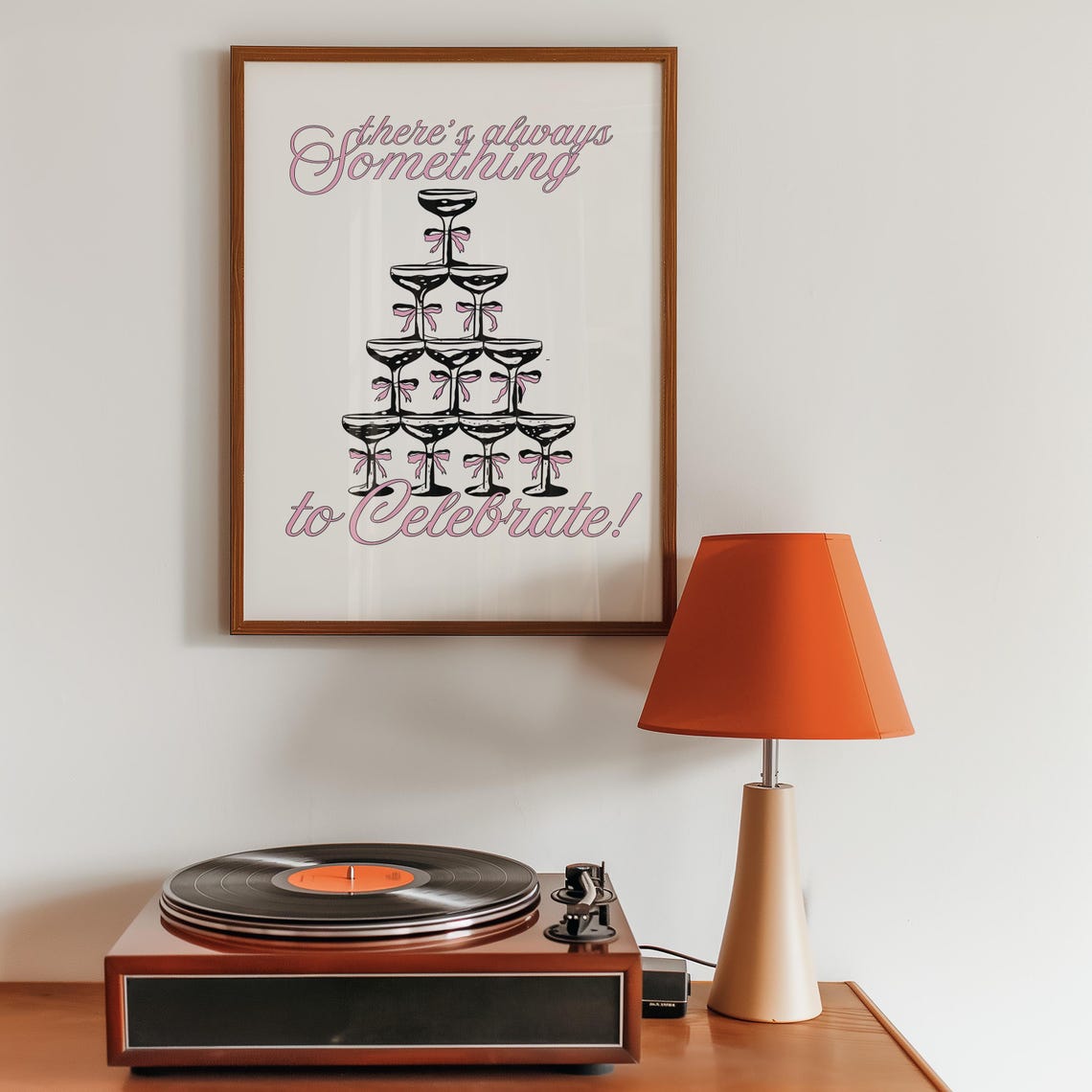 Theres Always Something To Celebrate Champagne Tower Coquette Poster - Image 2