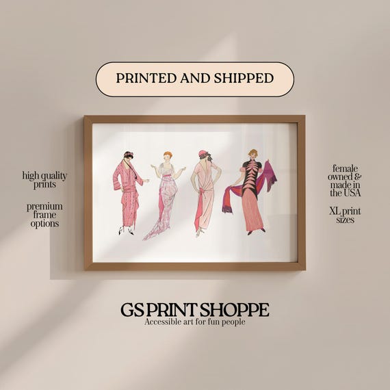 Fashion Gals Pink Horizontal Art Print
