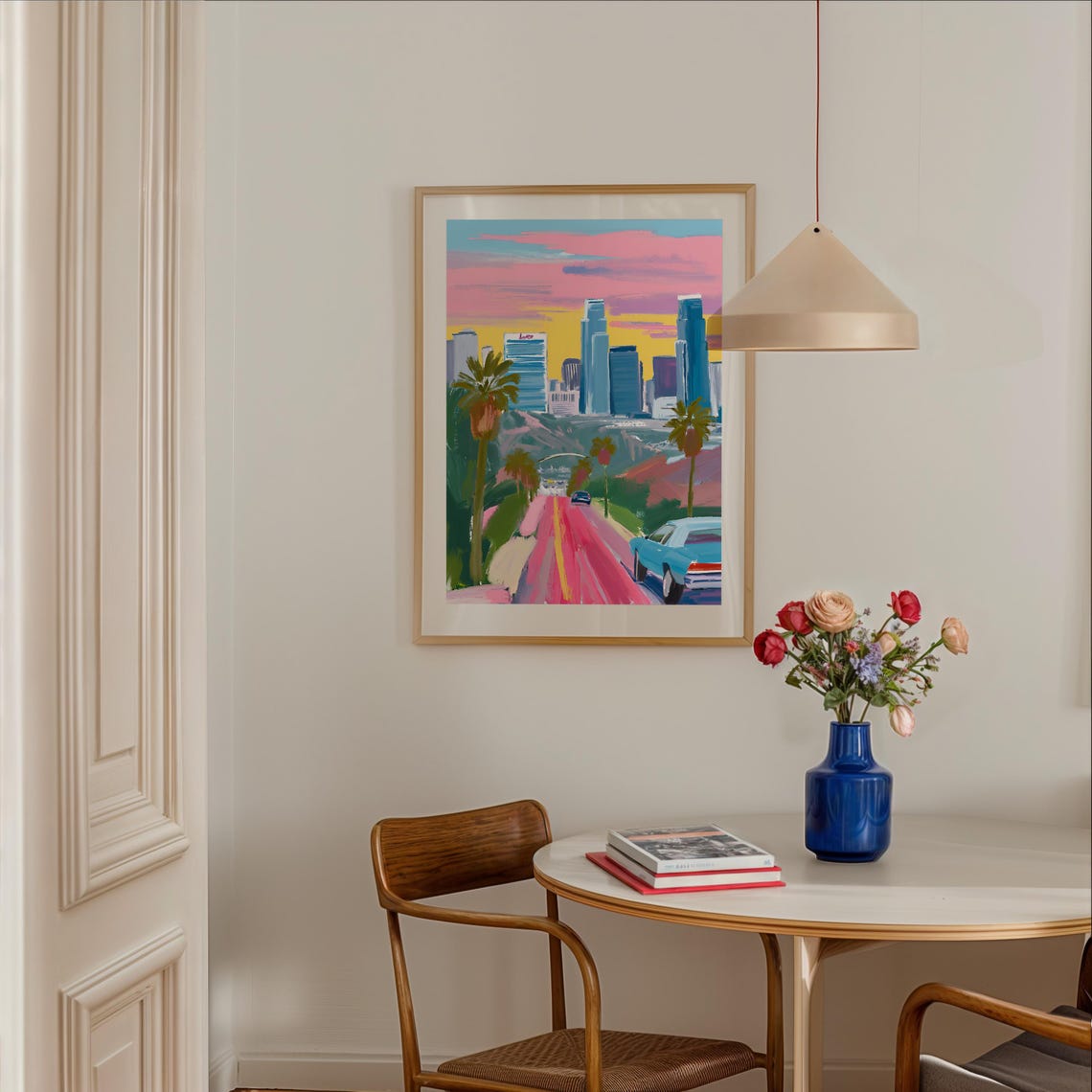 Los Angeles Art Print La Art La Trendy Art Los Angeles Poster Colorful Posters Gs Print Shoppe Los Angeles Painting - Image 2