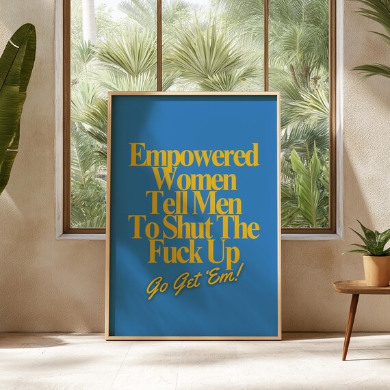 Empowered Women Poster Fall Of The Patriarchy Print Feminist Wall Art Girl Power Decor Gift For Her Womens Day