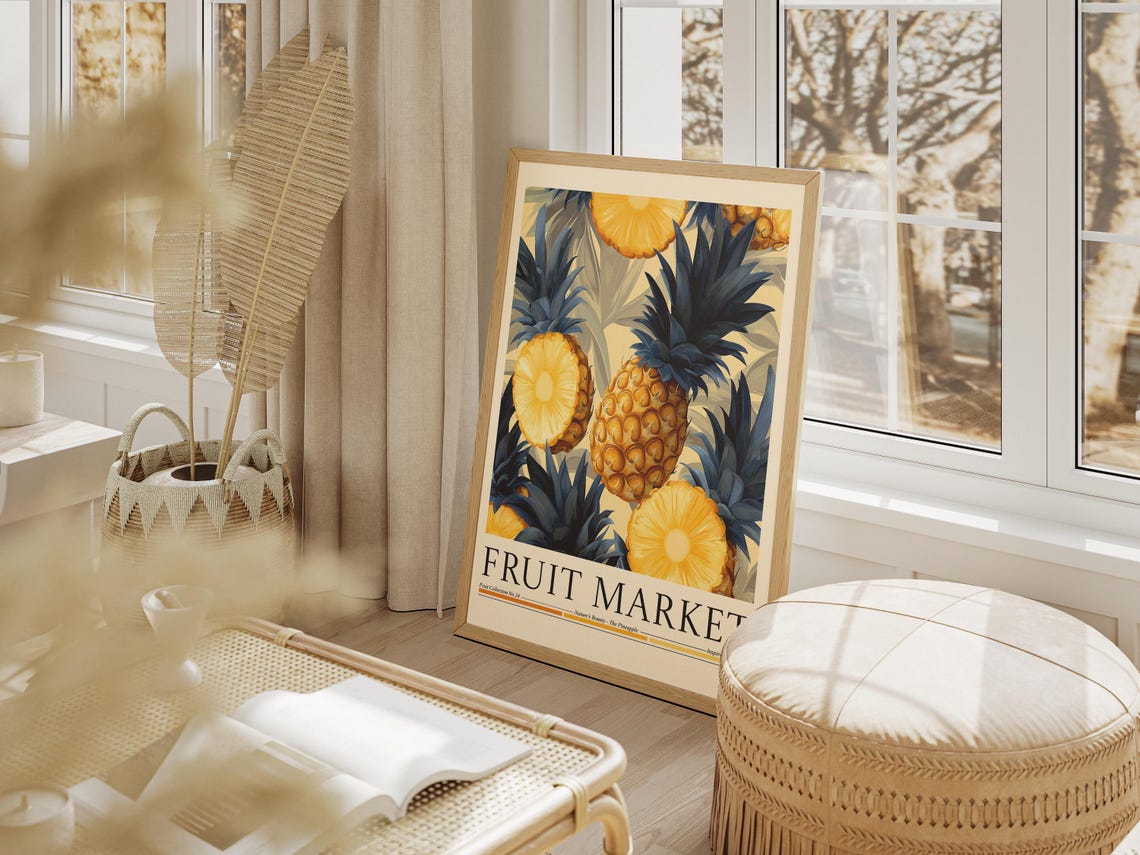 Pineapple Fruit Market Poster, Kitchen Wall Decor - Image 4