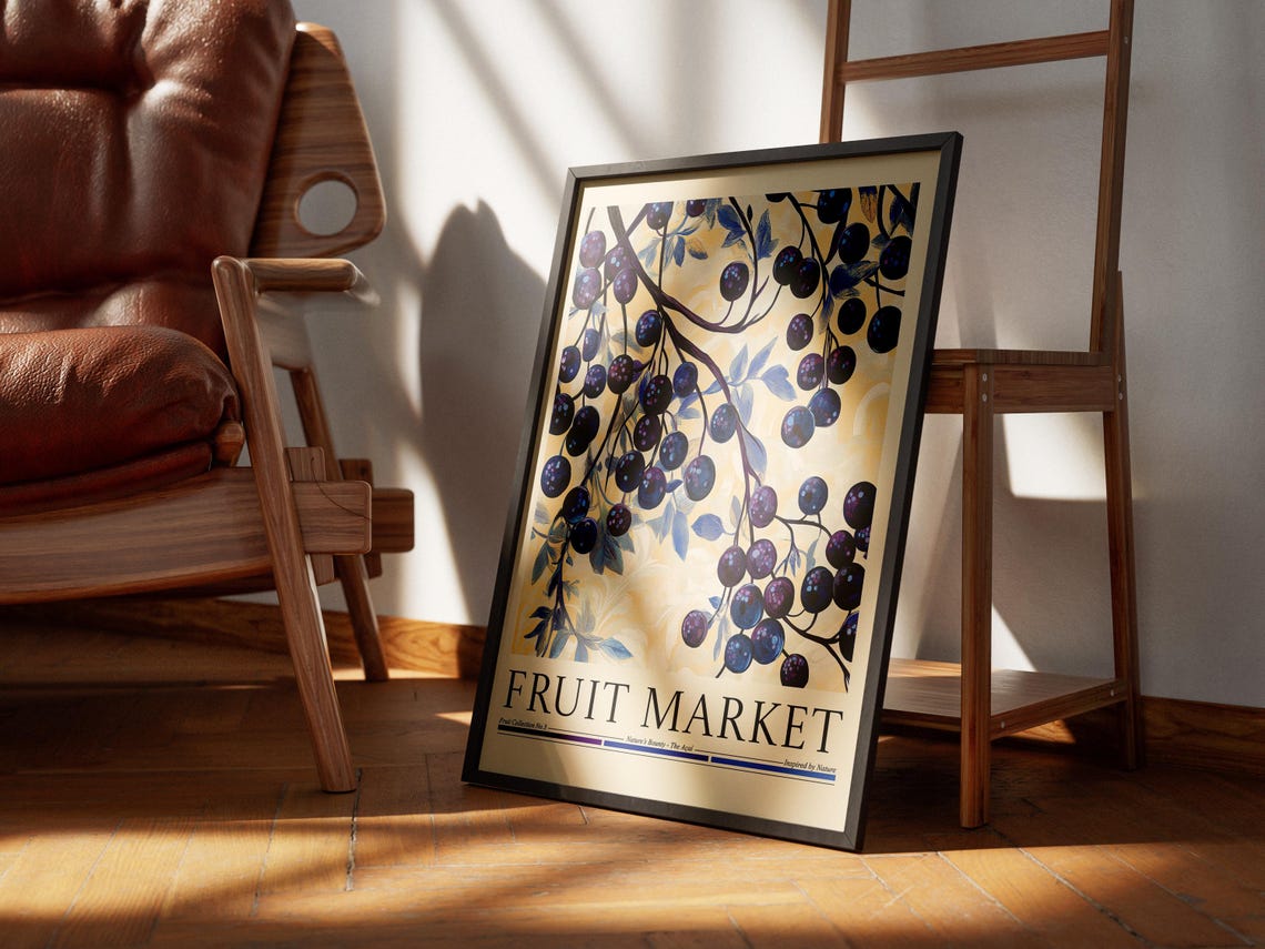 Acai Fruit Market, Modern Abstract Kitchen Art Print - Image 5