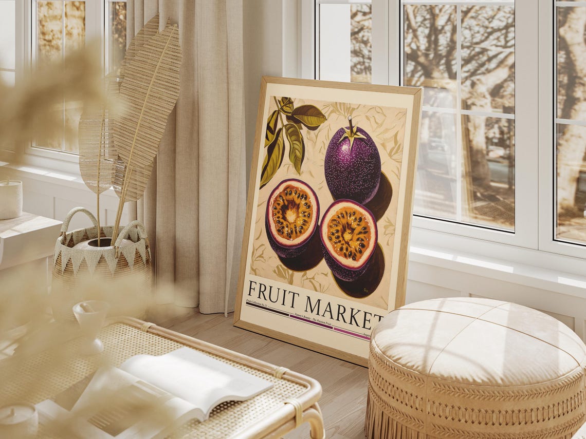 Passion Fruit Fruit Market, Kitchen Art Print - Image 4