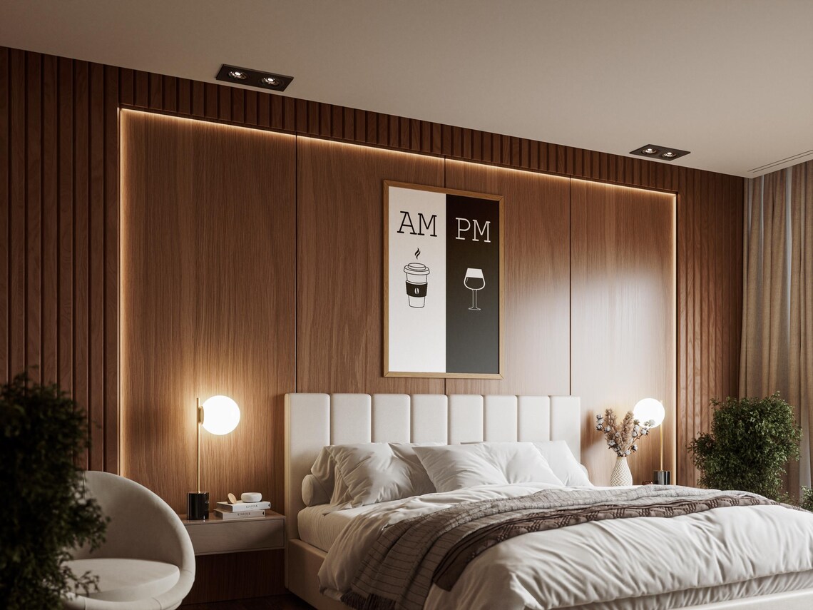 AM PM Sign - Modern Kitchen Decor - Image 2