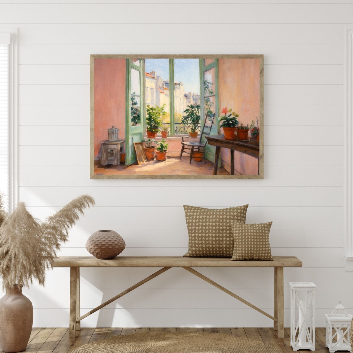 Paris Interior Art Print, Retro Pink Botanical Decor - Image 3