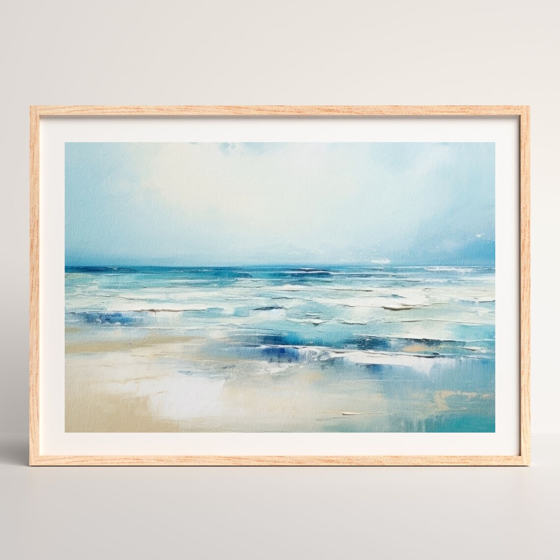 Seascape Painting Minimal Ocean Landscape Art Print - Image 2