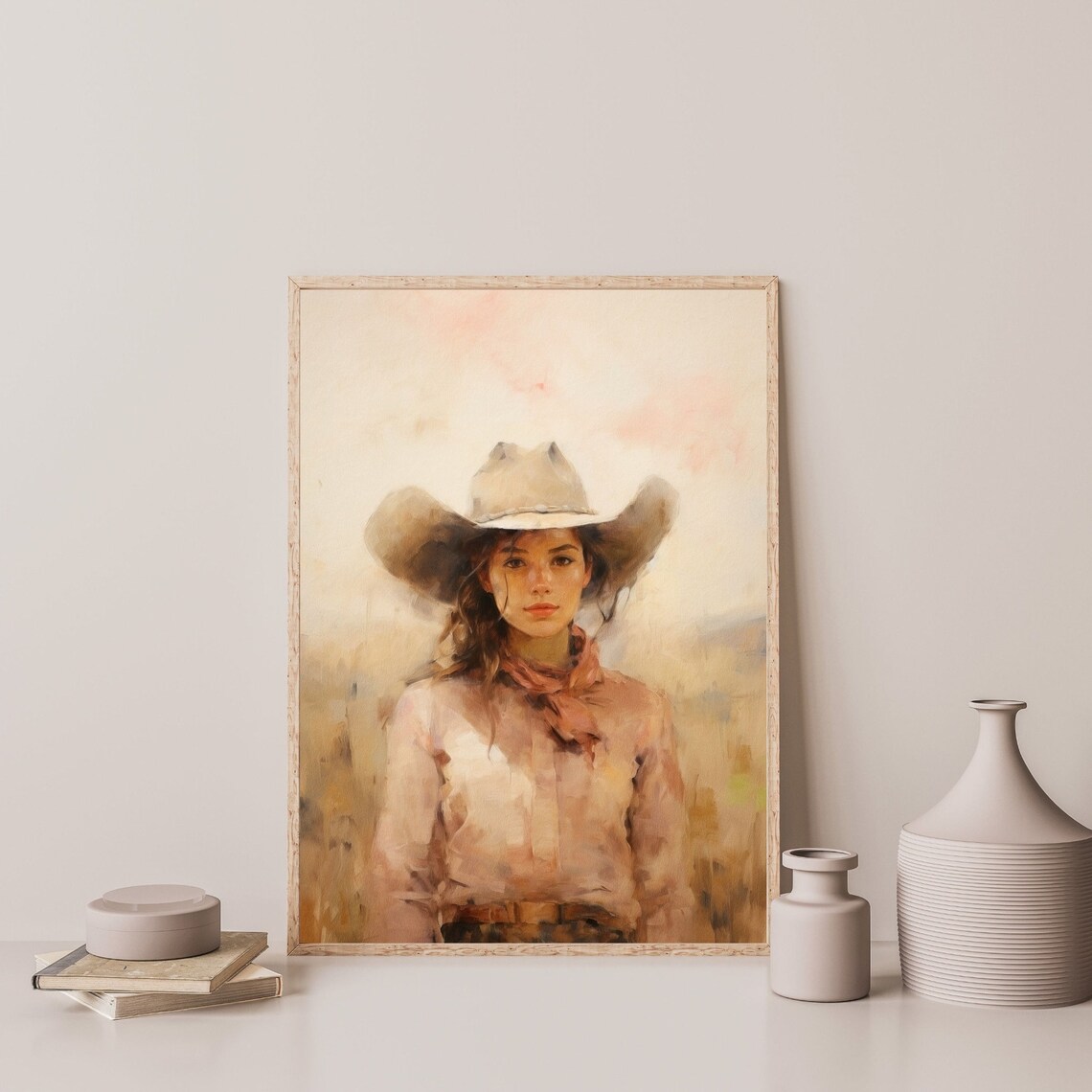 Western Girl Retro Cowgirl Art Print, Country Decor - Image 3