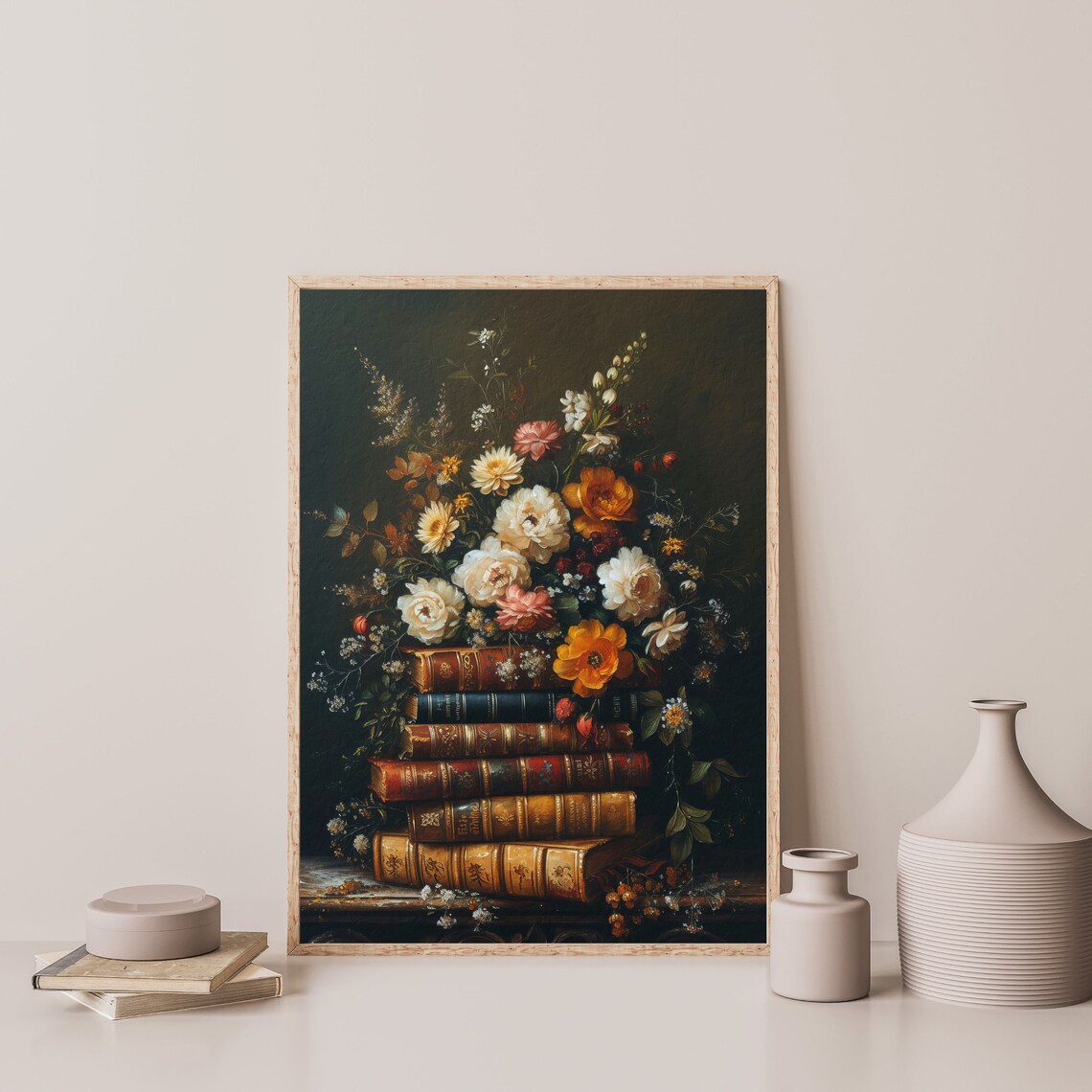 Moody Book Painting, Vintage Dark Academia Art Print - Image 3