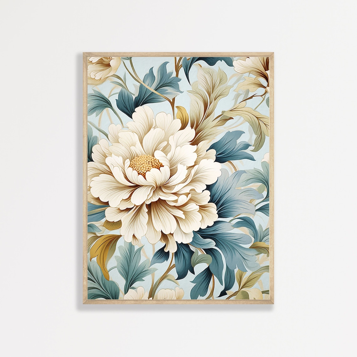 Retro Flower Art Print, Mid-Century Modern Decor