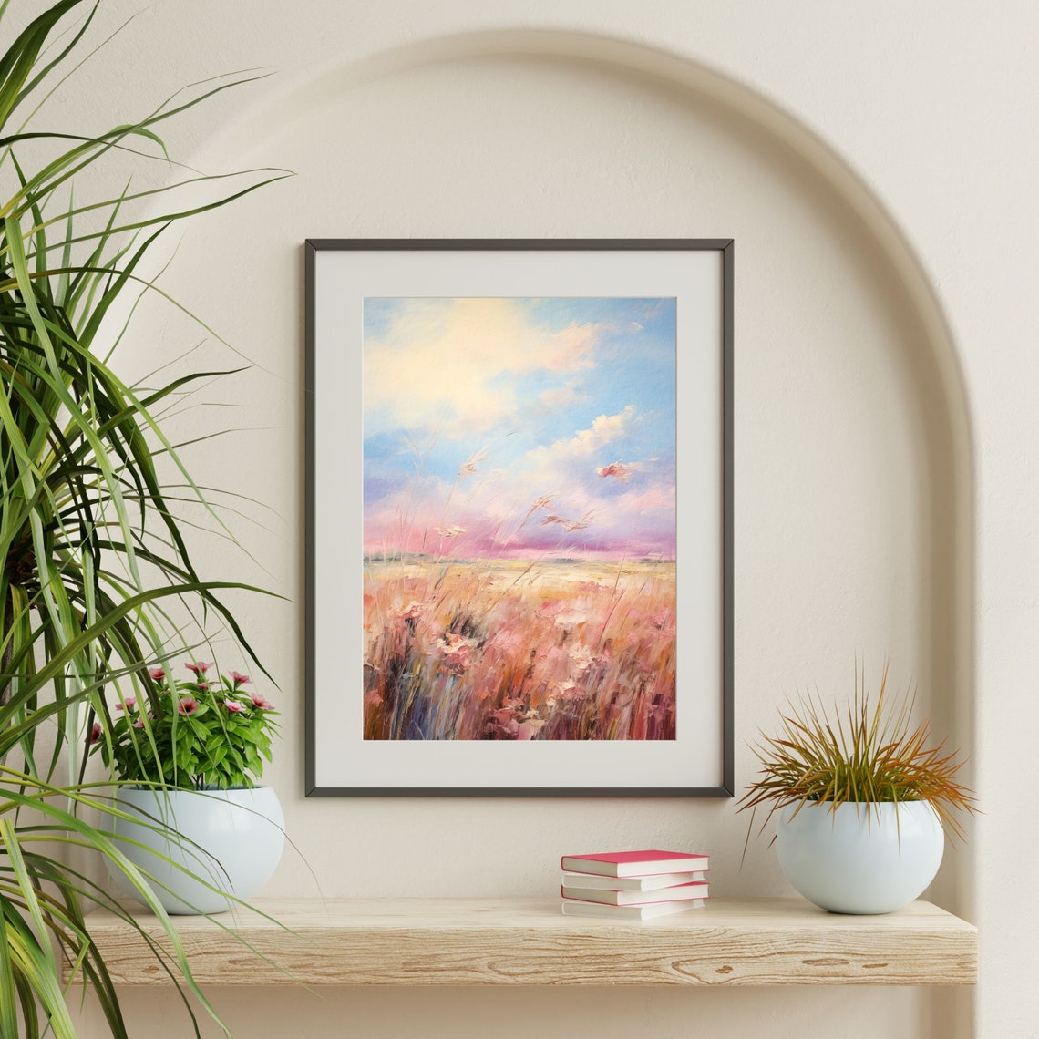 Wheat Field Painting Retro Farmhouse Wall Art Country Aesthetic Print Minimal Vintage Artwork Antique Countryside Poster P 571 - Image 2