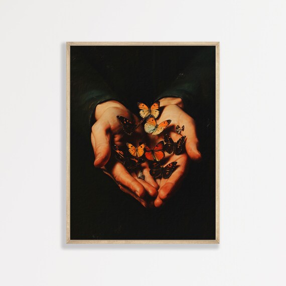 Moth Painting, Dark Academia Vintage Art Print