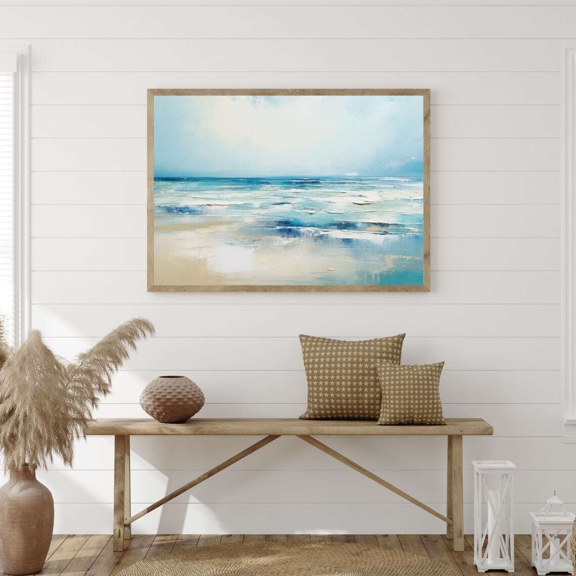 Seascape Painting Minimal Ocean Landscape Art Print - Image 3