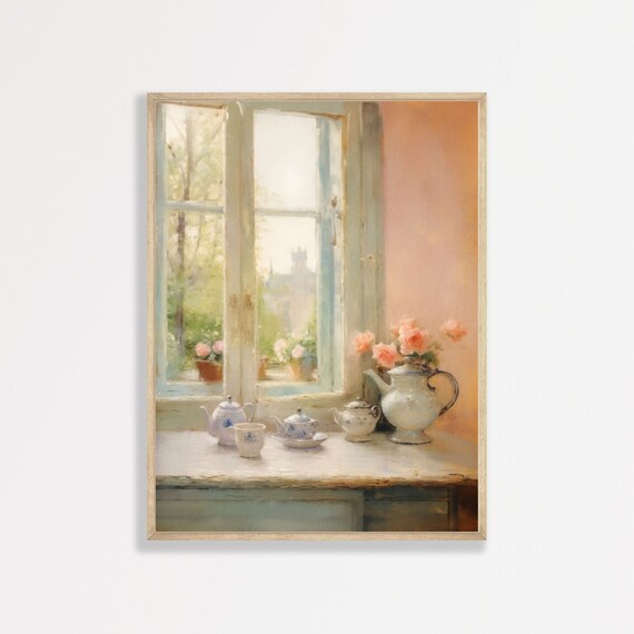 Rustic Still Life Retro Pastel Interior Art Print