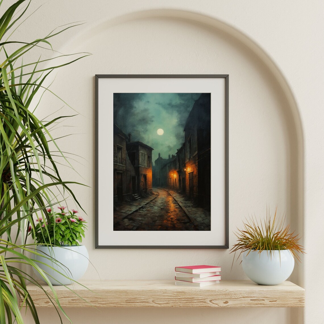Victorian Night Dark Academia Art Print, Gothic Decor - Image 2