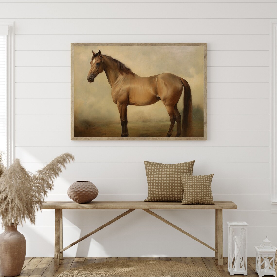Rustic Horse Vintage Equestrian Farmhouse Art Print - Image 3