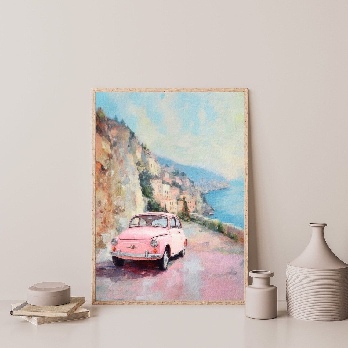 Retro Italy Amalfi Coast Travel Poster, Preppy Decor - Image 3