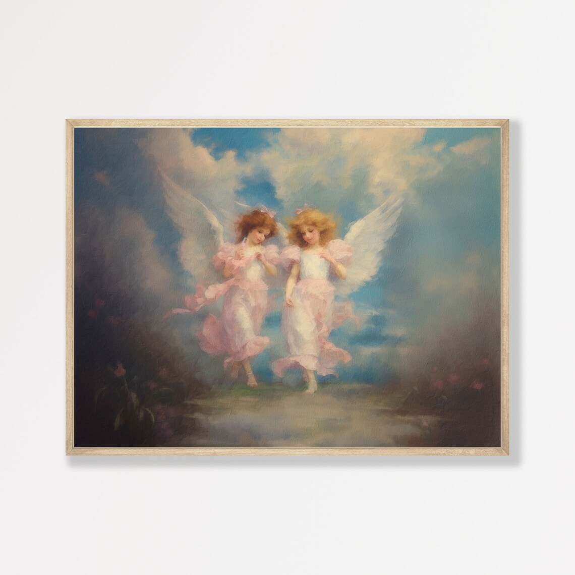Angels Mythology Retro Oil Painting Art Print