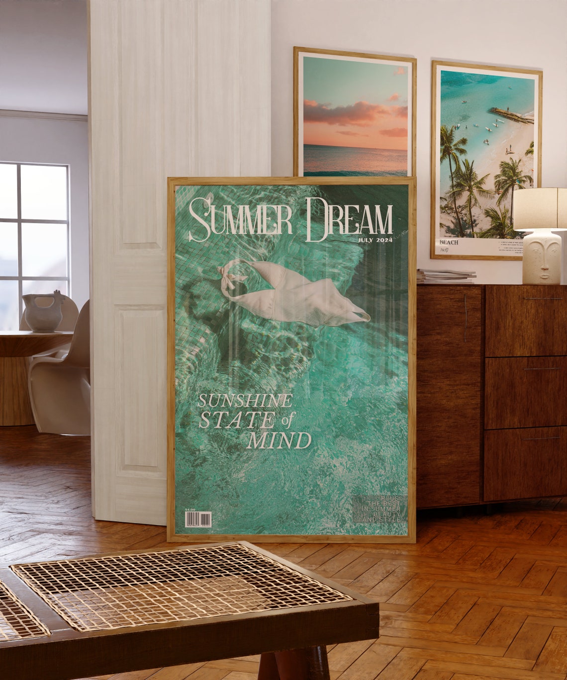 Summer Dream Sunshine State of Mind Floating Swimsuit Poster - Image 3