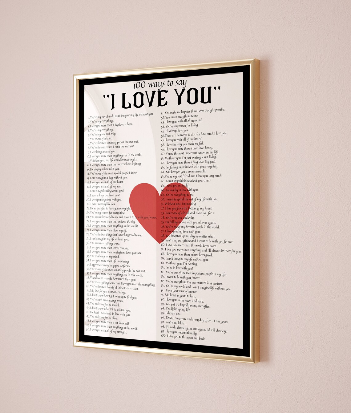Valentines Day Love Quotes Art Print, Black Red Aesthetic - Image 2